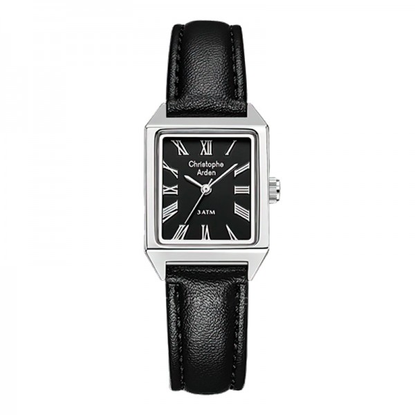 Christophe Arden CA 1004 Silver Black Leather Roman LHLSSBA2 Christophe Arden CA 1004 Silver Black Leather Roman LHLSSBA2